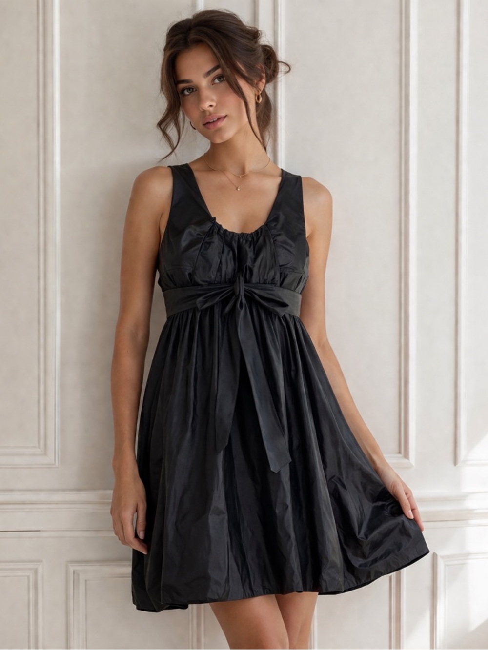 Vintage Chloé Silk Dress NWOT Rare Black Empire Waist Designer Small